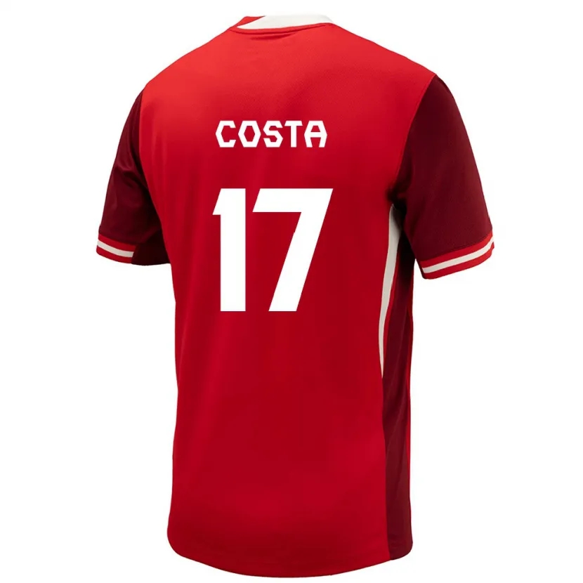 Danxen Donna Maglia Canada Jesse Costa #17 Rosso Kit Gara Home 24-26 Maglietta