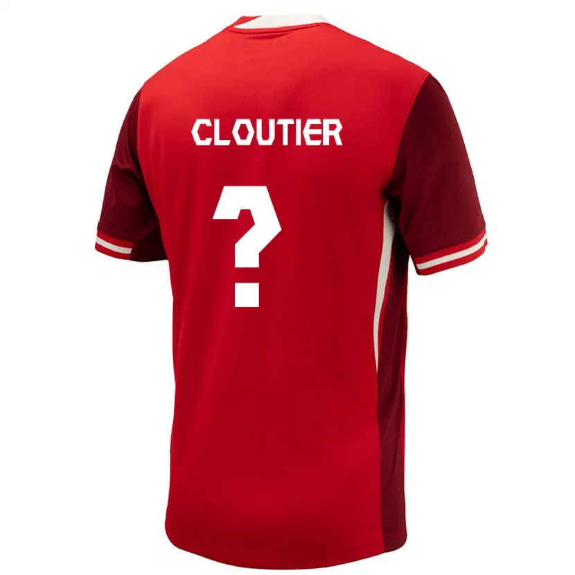 Danxen Donna Maglia Canada Loic Cloutier #0 Rosso Kit Gara Home 24-26 Maglietta