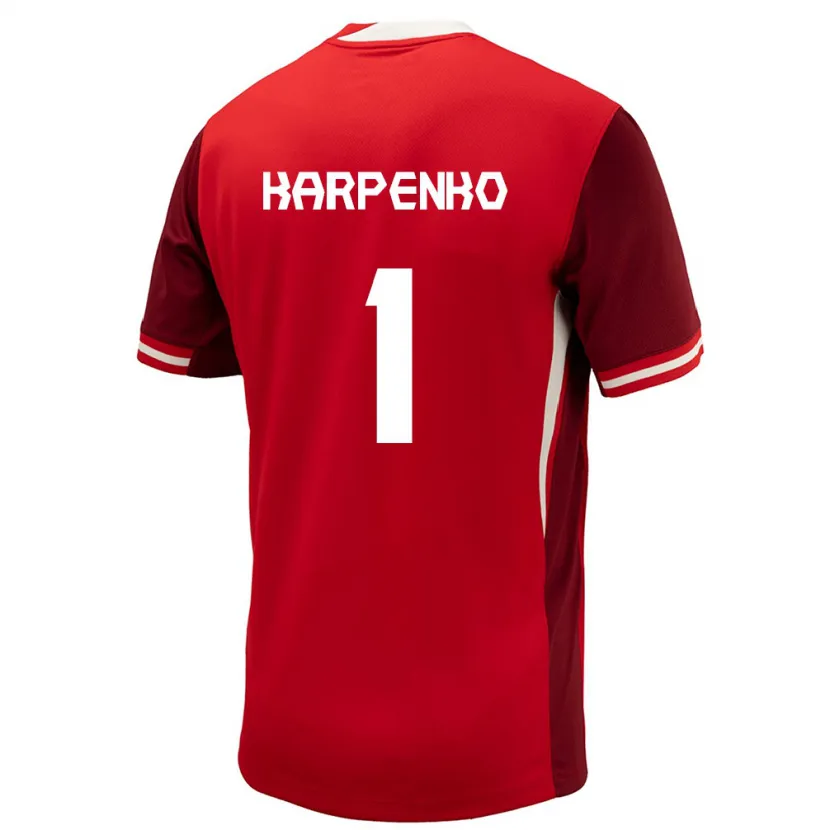 Danxen Donna Maglia Canada Anna Karpenko #1 Rosso Kit Gara Home 24-26 Maglietta