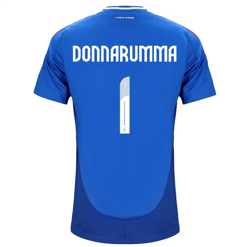 Danxen Donna Maglia Italia Gianluigi Donnarumma #1 Blu Kit Gara Home 24-26 Maglietta