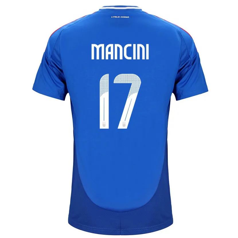 Danxen Donna Maglia Italia Gianluca Mancini #17 Blu Kit Gara Home 24-26 Maglietta