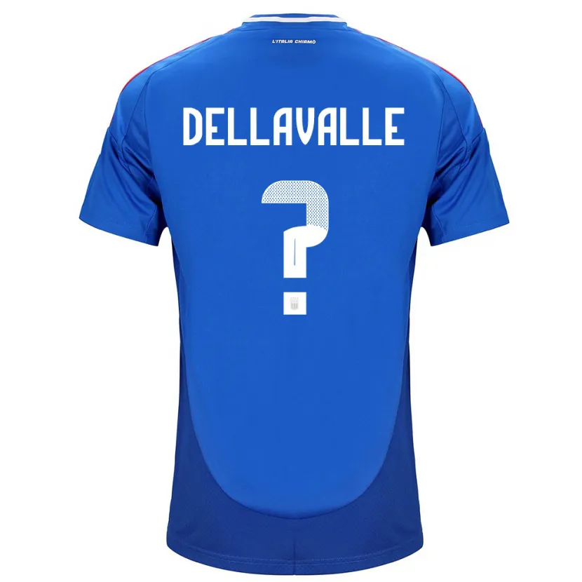 Danxen Donna Maglia Italia Alessandro Dellavalle #0 Blu Kit Gara Home 24-26 Maglietta