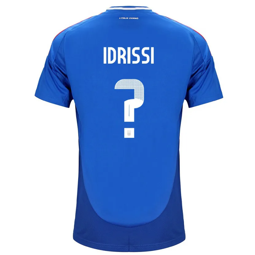 Danxen Donna Maglia Italia Riyad Idrissi #0 Blu Kit Gara Home 24-26 Maglietta