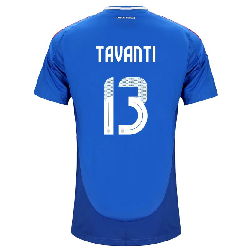 Danxen Donna Maglia Italia Samuele Tavanti #13 Blu Kit Gara Home 24-26 Maglietta