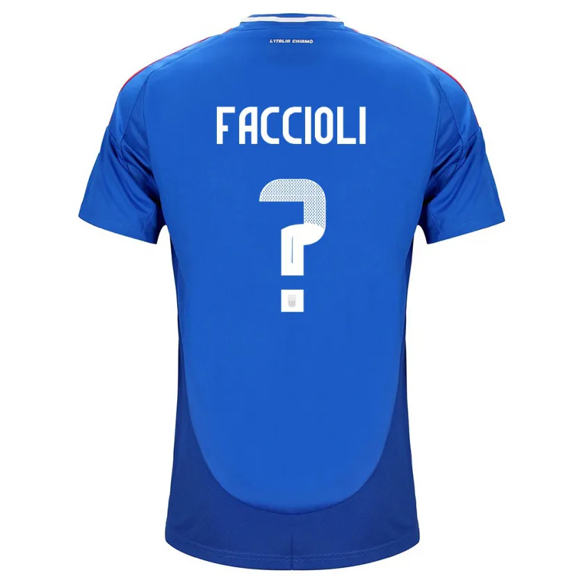 Danxen Donna Maglia Italia Pietro Faccioli #0 Blu Kit Gara Home 24-26 Maglietta