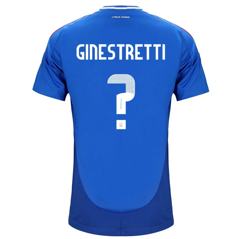Danxen Donna Maglia Italia Davide Ginestretti #0 Blu Kit Gara Home 24-26 Maglietta