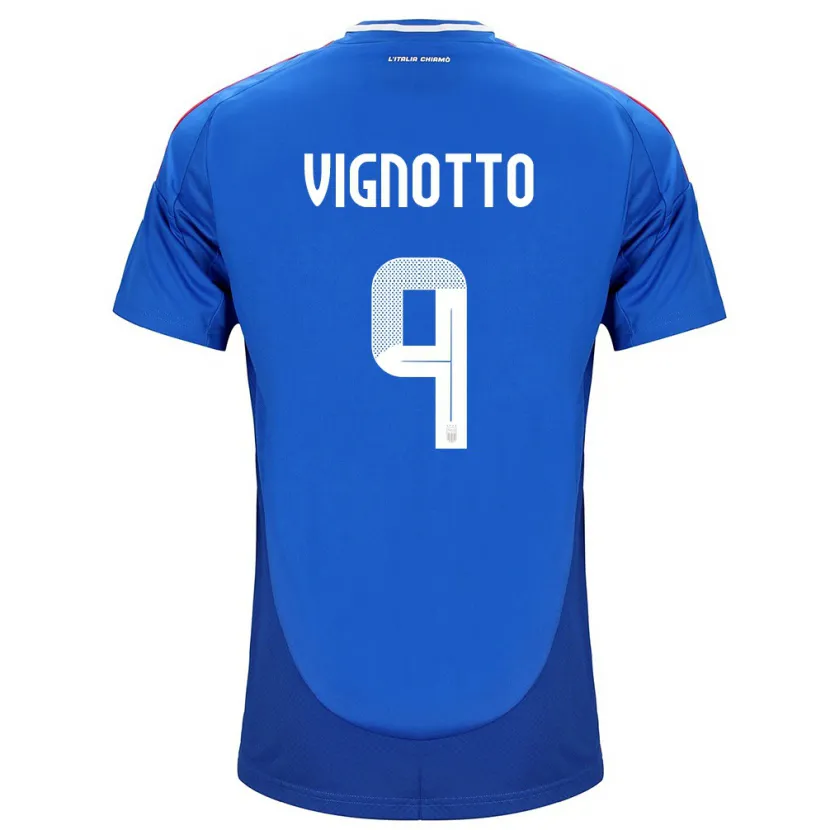 Danxen Donna Maglia Italia Elisabetta Vignotto #9 Blu Kit Gara Home 24-26 Maglietta