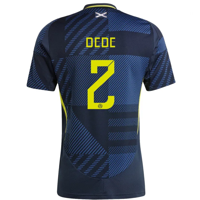 Danxen Donna Maglia Scotland Josh Dede #2 Blu Scuro Kit Gara Home 24-26 Maglietta
