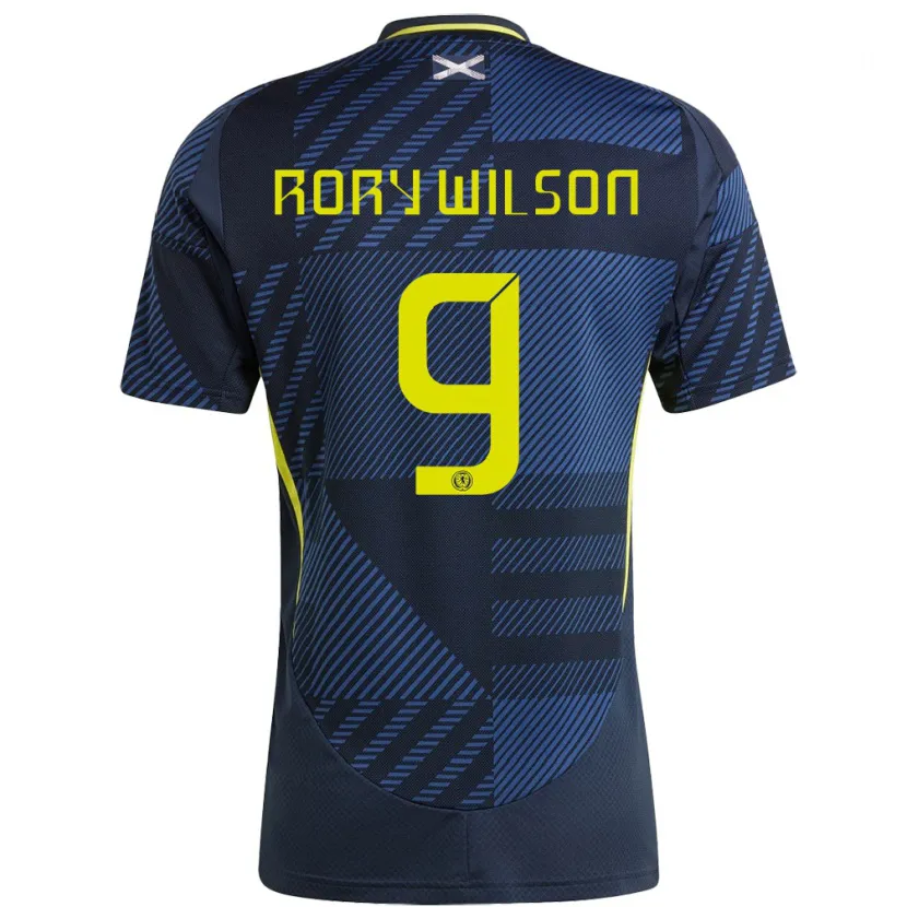 Danxen Donna Maglia Scotland Rory Wilson #9 Blu Scuro Kit Gara Home 24-26 Maglietta