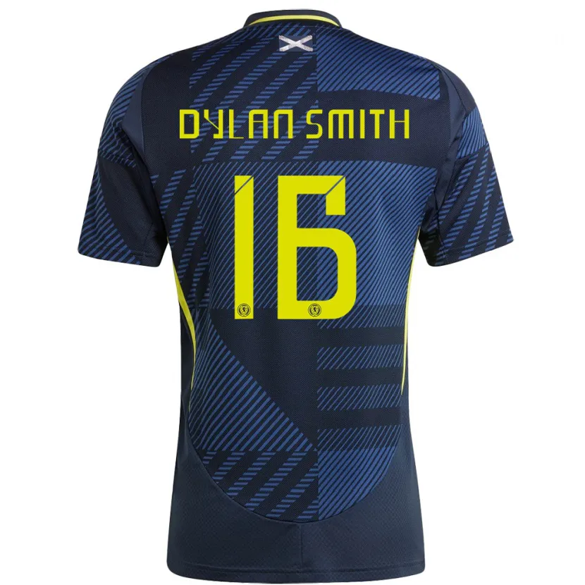 Danxen Donna Maglia Scotland Dylan Smith #16 Blu Scuro Kit Gara Home 24-26 Maglietta