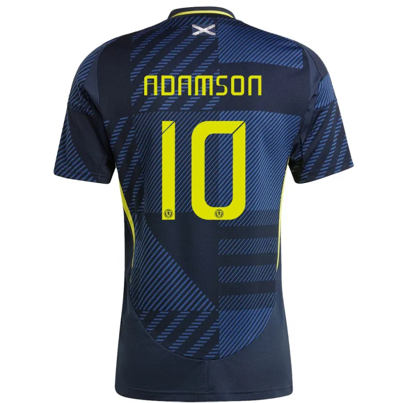 Danxen Donna Maglia Scotland Calum Adamson #10 Blu Scuro Kit Gara Home 24-26 Maglietta