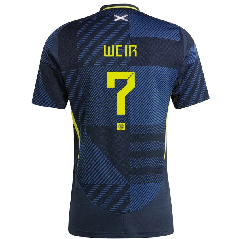 Danxen Donna Maglia Scotland Caroline Weir #0 Blu Scuro Kit Gara Home 24-26 Maglietta
