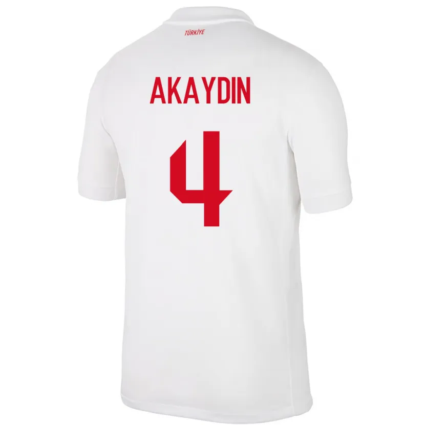 Danxen Donna Maglia Turchia Samet Akaydin #4 Bianco Kit Gara Home 24-26 Maglietta