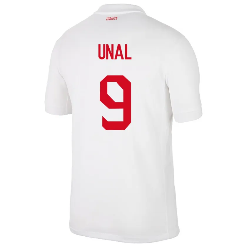 Danxen Donna Maglia Turchia Enes Ünal #9 Bianco Kit Gara Home 24-26 Maglietta