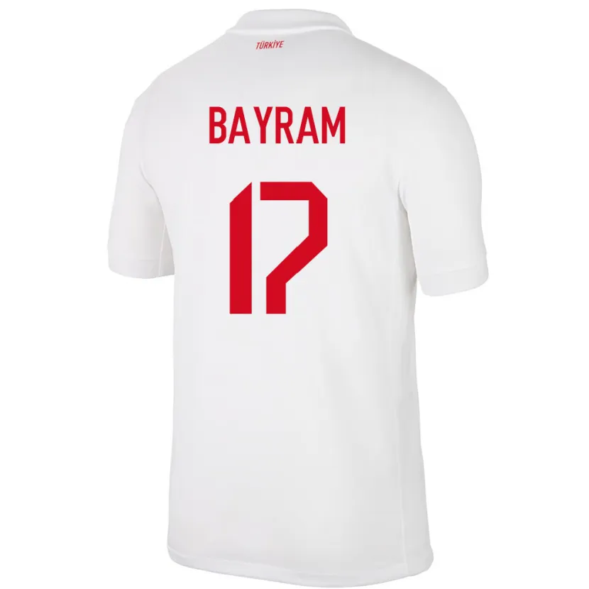 Danxen Donna Maglia Turchia Abdurrahman Bayram #17 Bianco Kit Gara Home 24-26 Maglietta