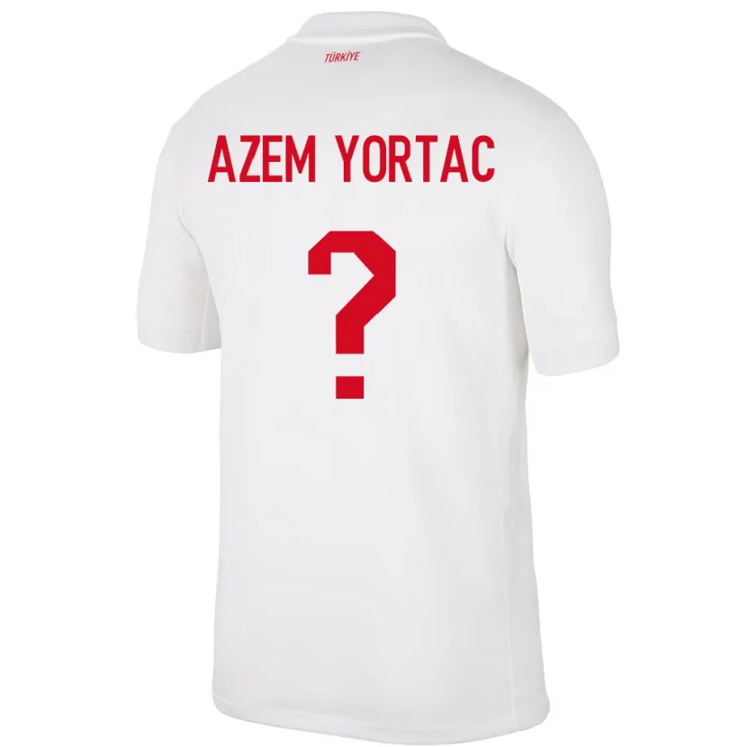 Danxen Donna Maglia Turchia Mustafa Azem Yortaç #0 Bianco Kit Gara Home 24-26 Maglietta