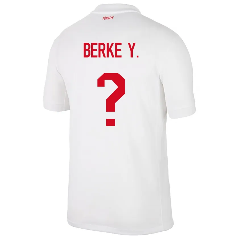 Danxen Donna Maglia Turchia Berke Yıldırım #0 Bianco Kit Gara Home 24-26 Maglietta