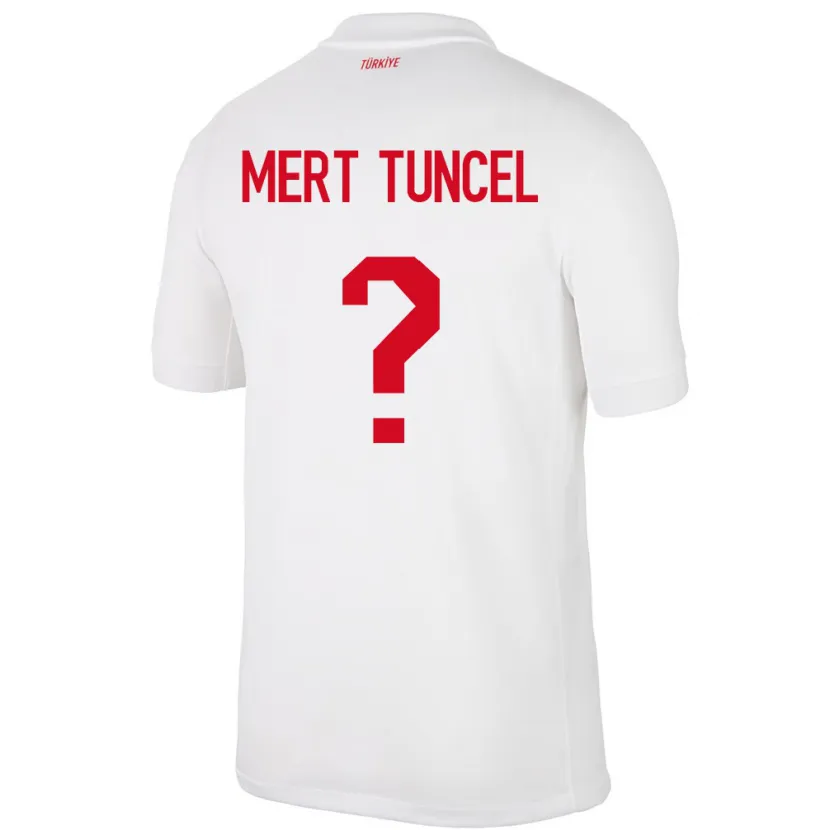 Danxen Donna Maglia Turchia Hasan Mert Tuncel #0 Bianco Kit Gara Home 24-26 Maglietta
