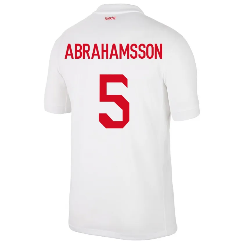 Danxen Donna Maglia Turchia Sejde Aylin Abrahamsson #5 Bianco Kit Gara Home 24-26 Maglietta