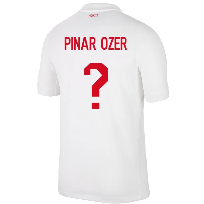 Danxen Donna Maglia Turchia Senem Pınar Özer #0 Bianco Kit Gara Home 24-26 Maglietta