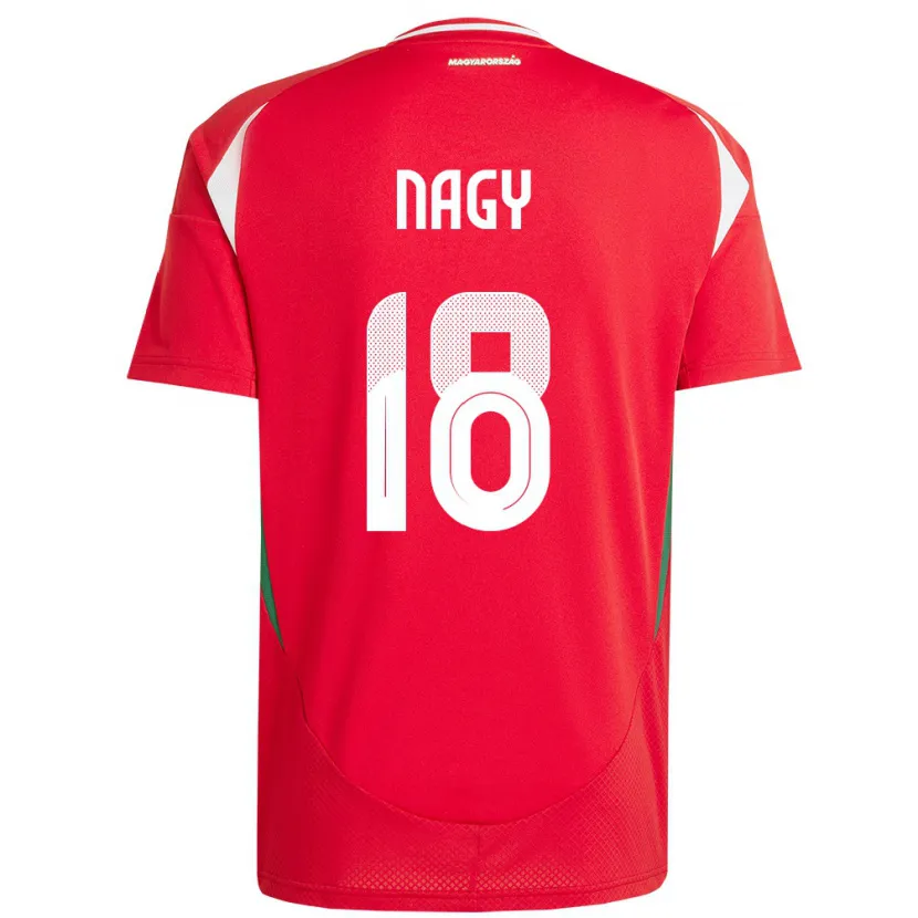 Danxen Donna Maglia Ungheria Zsolt Nagy #18 Rosso Kit Gara Home 24-26 Maglietta