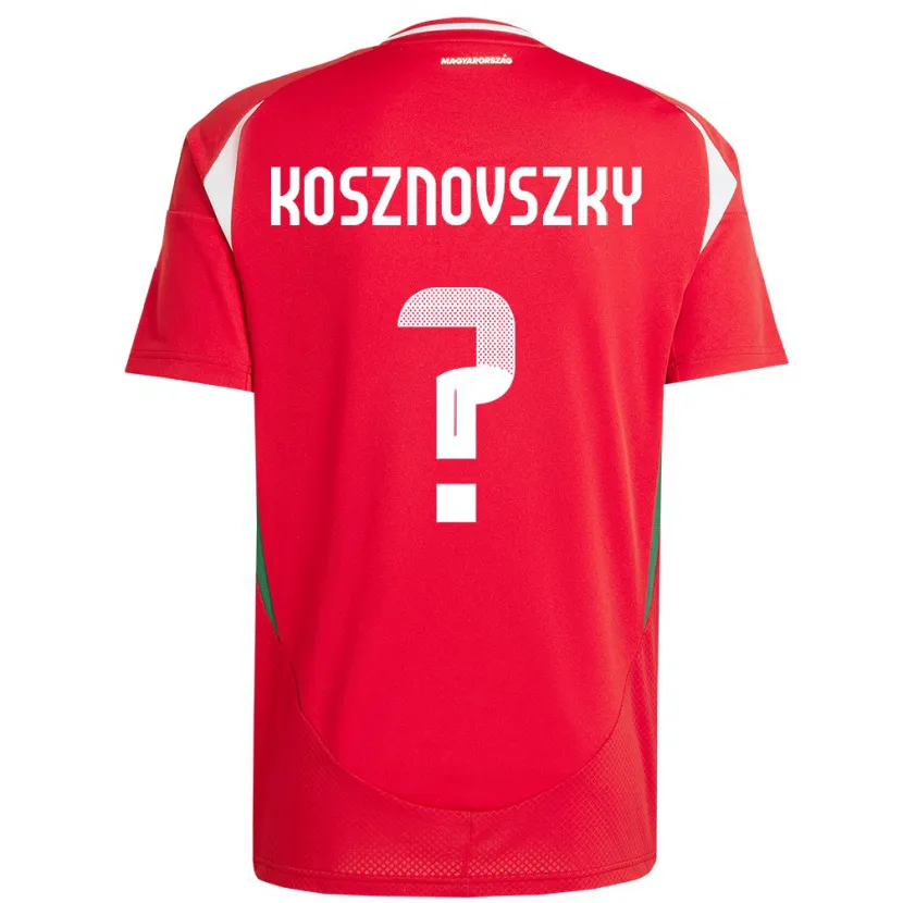 Danxen Donna Maglia Ungheria Márk Kosznovszky #0 Rosso Kit Gara Home 24-26 Maglietta