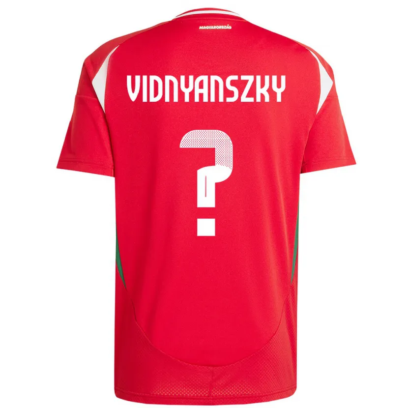 Danxen Donna Maglia Ungheria Mátyás Vidnyánszky #0 Rosso Kit Gara Home 24-26 Maglietta