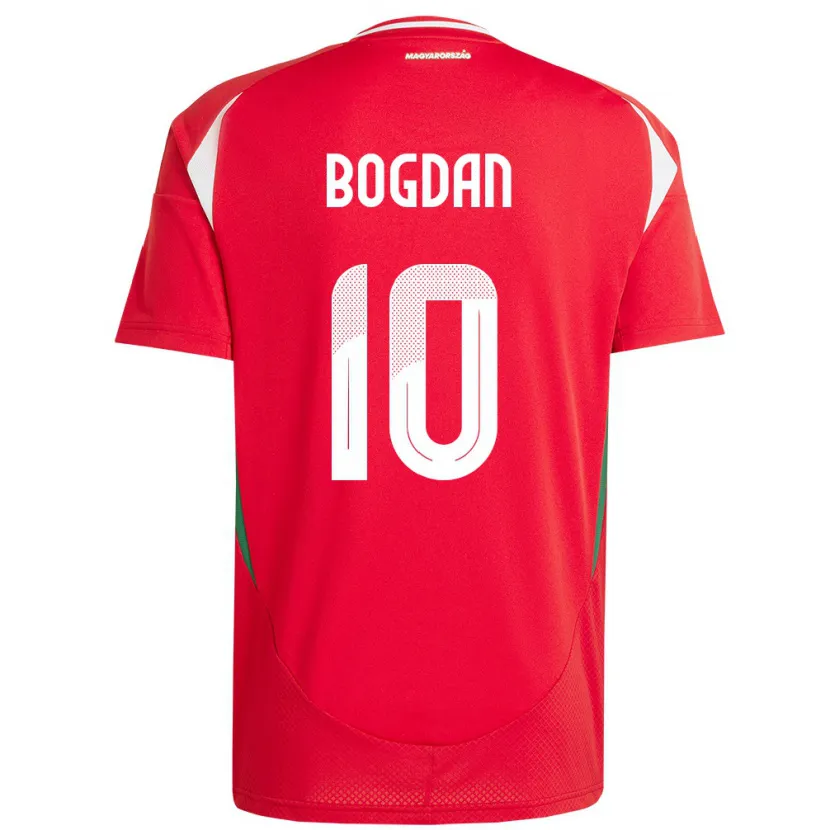 Danxen Donna Maglia Ungheria Hunor Bogdán #10 Rosso Kit Gara Home 24-26 Maglietta