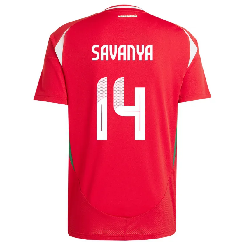 Danxen Donna Maglia Ungheria Csilla Savanya #14 Rosso Kit Gara Home 24-26 Maglietta