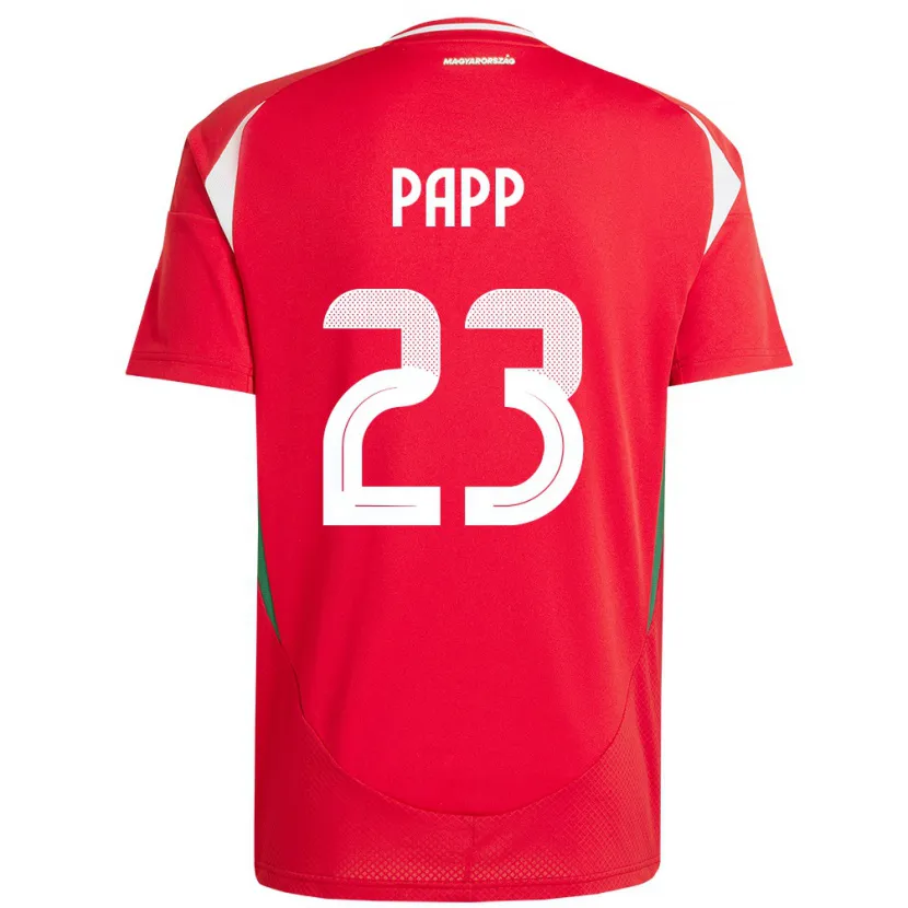 Danxen Donna Maglia Ungheria Luca Papp #23 Rosso Kit Gara Home 24-26 Maglietta