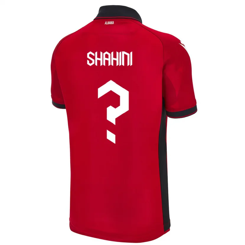 Danxen Donna Maglia Albania Isti Shahini #0 Rosso Kit Gara Home 24-26 Maglietta
