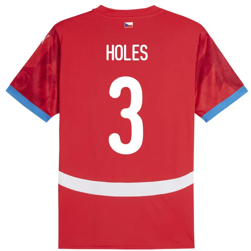 Danxen Donna Maglia Cechia Tomas Holes #3 Rosso Kit Gara Home 24-26 Maglietta