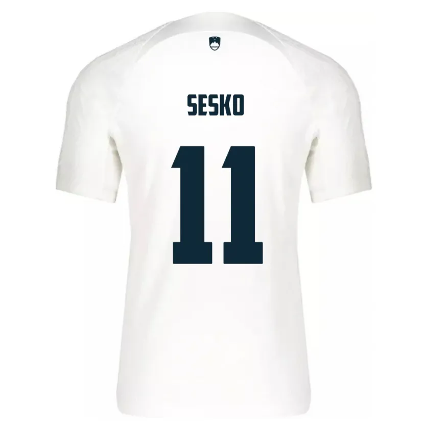 Danxen Donna Maglia Slovenia Benjamin Sesko #11 Bianco Kit Gara Home 24-26 Maglietta