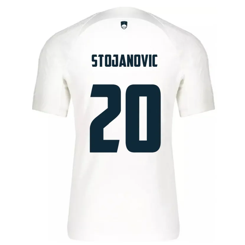 Danxen Donna Maglia Slovenia Petar Stojanović #20 Bianco Kit Gara Home 24-26 Maglietta