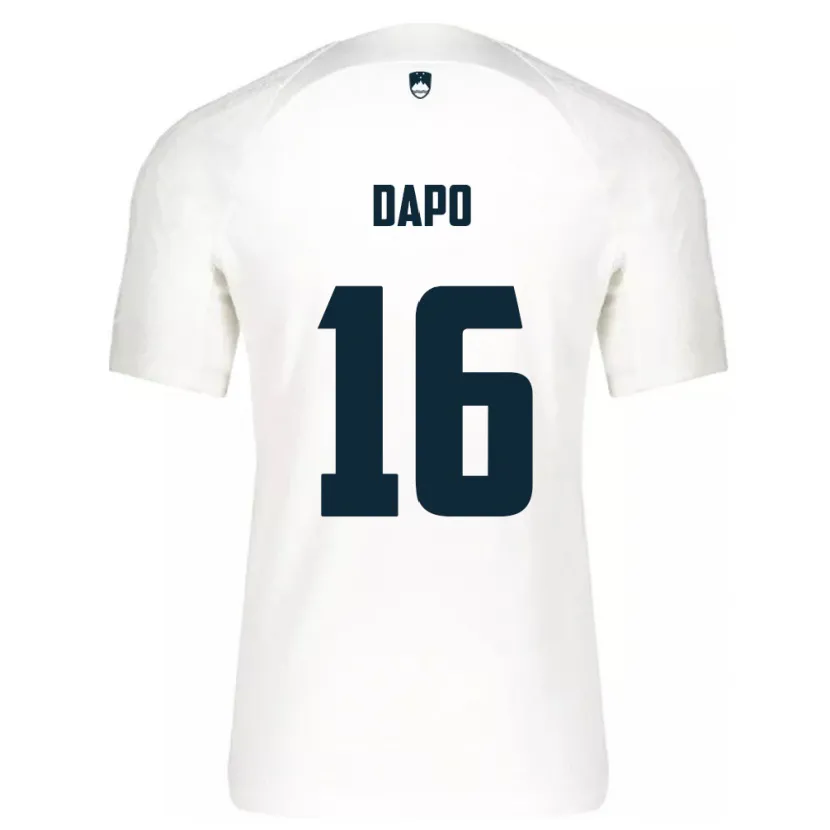Danxen Donna Maglia Slovenia Jan Dapo #16 Bianco Kit Gara Home 24-26 Maglietta