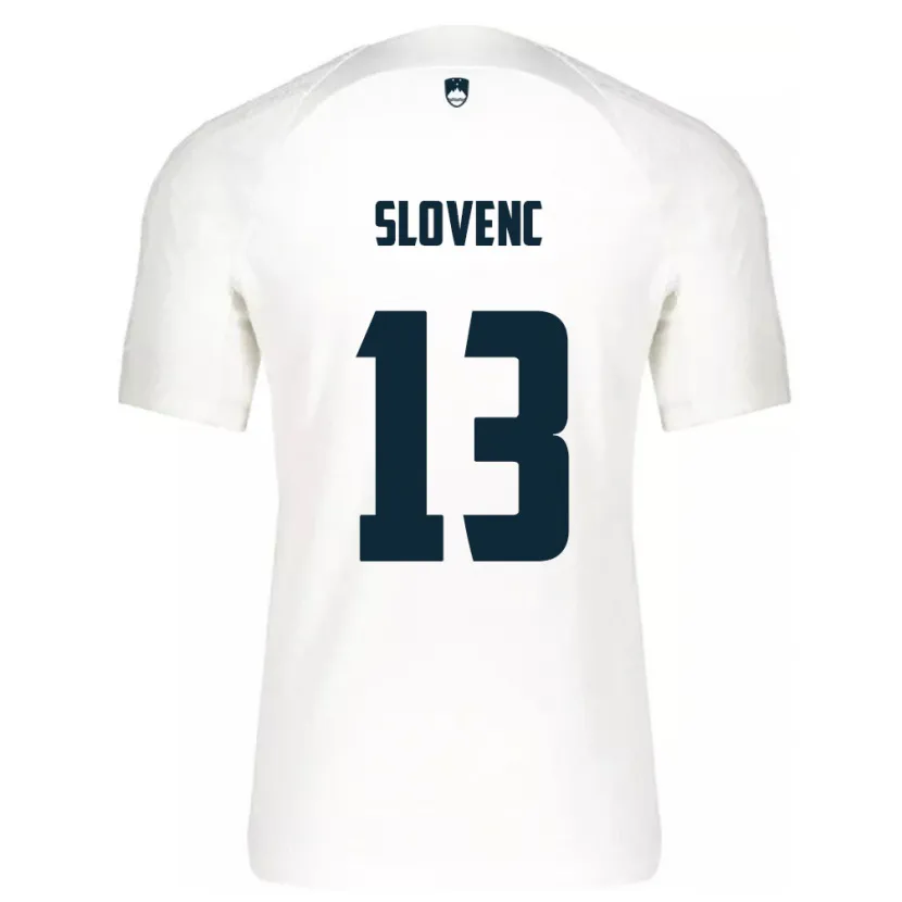 Danxen Donna Maglia Slovenia Nejc Slovenc #13 Bianco Kit Gara Home 24-26 Maglietta