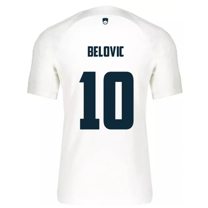 Danxen Donna Maglia Slovenia Nik Belovic #10 Bianco Kit Gara Home 24-26 Maglietta