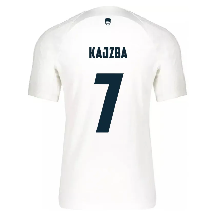 Danxen Donna Maglia Slovenia Nina Kajzba #7 Bianco Kit Gara Home 24-26 Maglietta