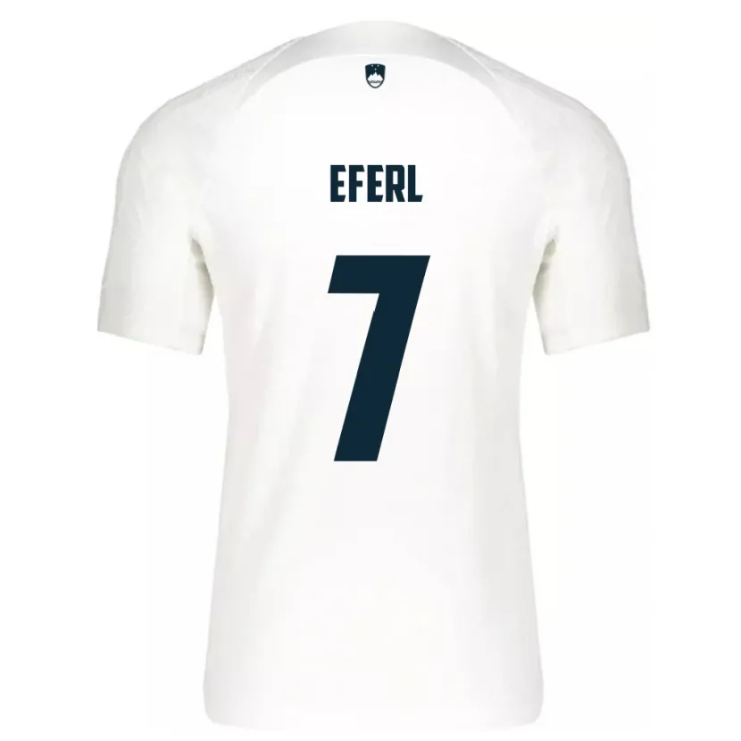 Danxen Donna Maglia Slovenia Anja Eferl #7 Bianco Kit Gara Home 24-26 Maglietta