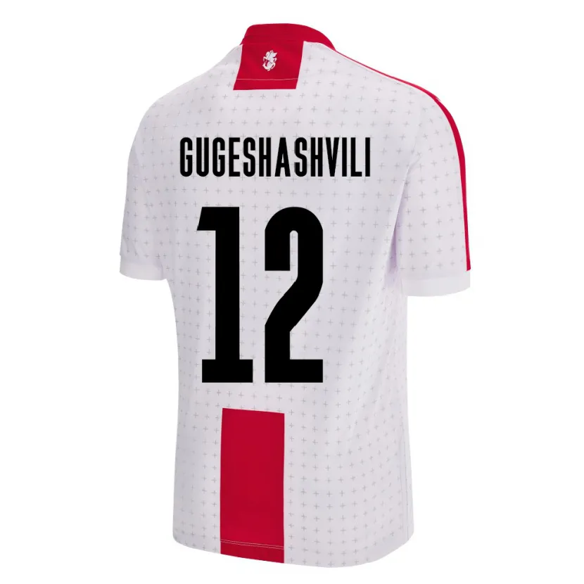 Danxen Donna Maglia Georgia Luka Gugeshashvili #12 Bianco Kit Gara Home 24-26 Maglietta