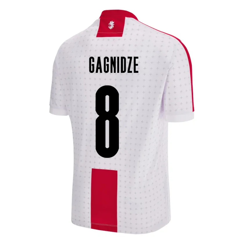 Danxen Donna Maglia Georgia Luka Gagnidze #8 Bianco Kit Gara Home 24-26 Maglietta
