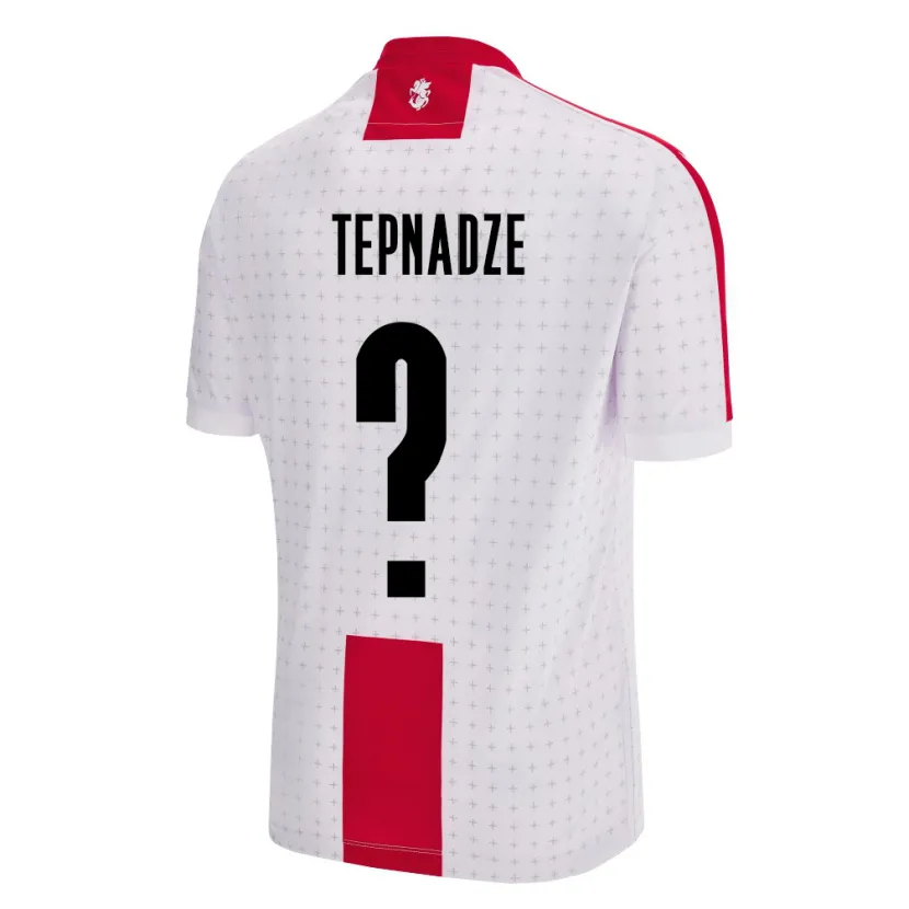 Danxen Donna Maglia Georgia Aleksandre Tepnadze #0 Bianco Kit Gara Home 24-26 Maglietta