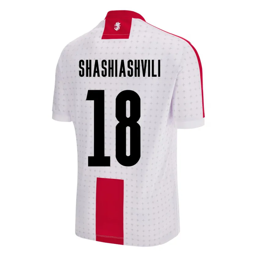 Danxen Donna Maglia Georgia Luka Shashiashvili #18 Bianco Kit Gara Home 24-26 Maglietta