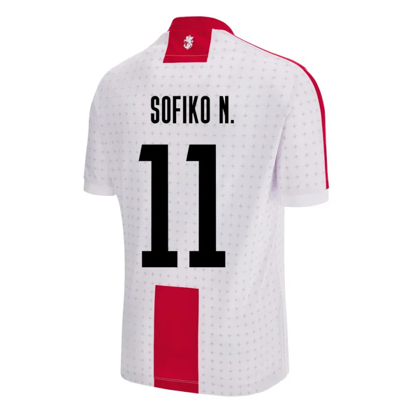 Danxen Donna Maglia Georgia Sofiko Narsia #11 Bianco Kit Gara Home 24-26 Maglietta