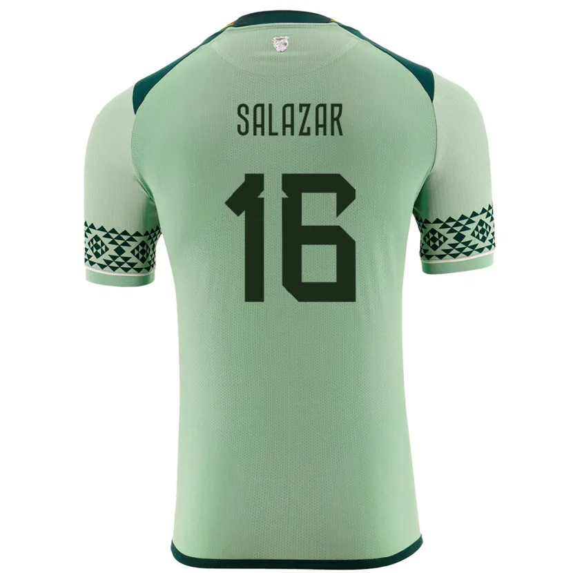 Danxen Donna Maglia Bolivia Marco Salazar #16 Verde Chiaro Kit Gara Home 24-26 Maglietta