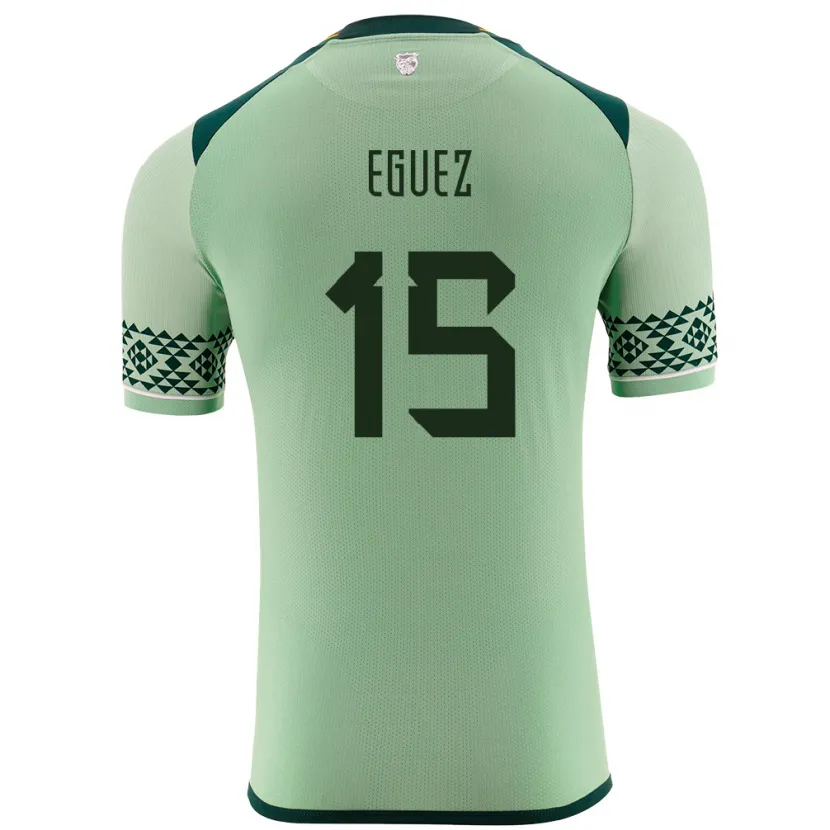 Danxen Donna Maglia Bolivia Ramiro Eguez #15 Verde Chiaro Kit Gara Home 24-26 Maglietta