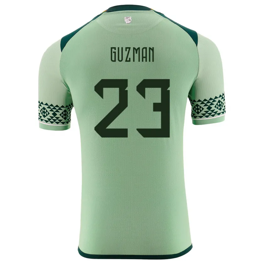 Danxen Donna Maglia Bolivia Leonardo Guzmán #23 Verde Chiaro Kit Gara Home 24-26 Maglietta
