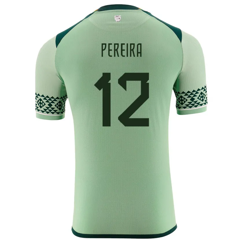 Danxen Donna Maglia Bolivia Fabián Pereira #12 Verde Chiaro Kit Gara Home 24-26 Maglietta