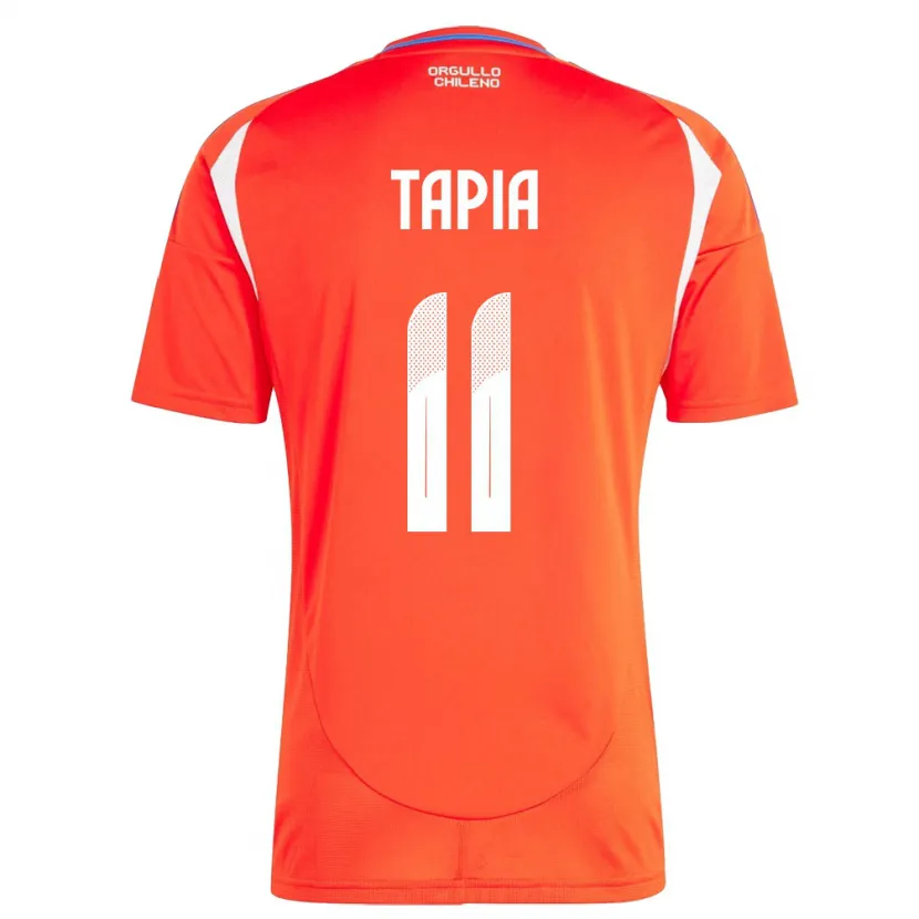 Danxen Donna Maglia Cile Gonzalo Tapia #11 Rosso Kit Gara Home 24-26 Maglietta