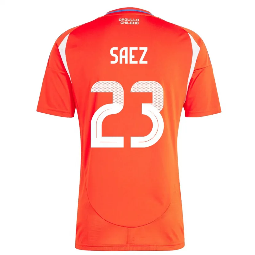 Danxen Donna Maglia Cile Ignacio Sáez #23 Rosso Kit Gara Home 24-26 Maglietta